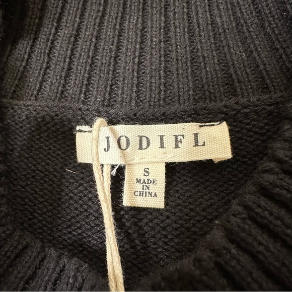 NWT JODIFL Black Butterfly Sleeve Knit Top size S - Picture 3 of 9